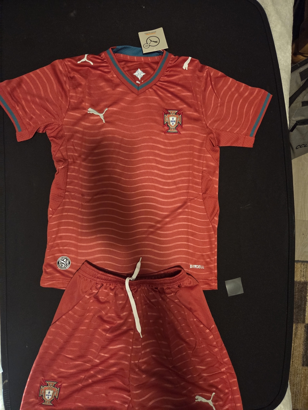 Puma Kids' Portugal Red Soccer Jersey & Shorts Set